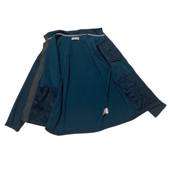 Orvis Men's Medium Full-Zip Blue Jacket With Pockets Contrasting Shoulder Panel - Picture 4 of 8